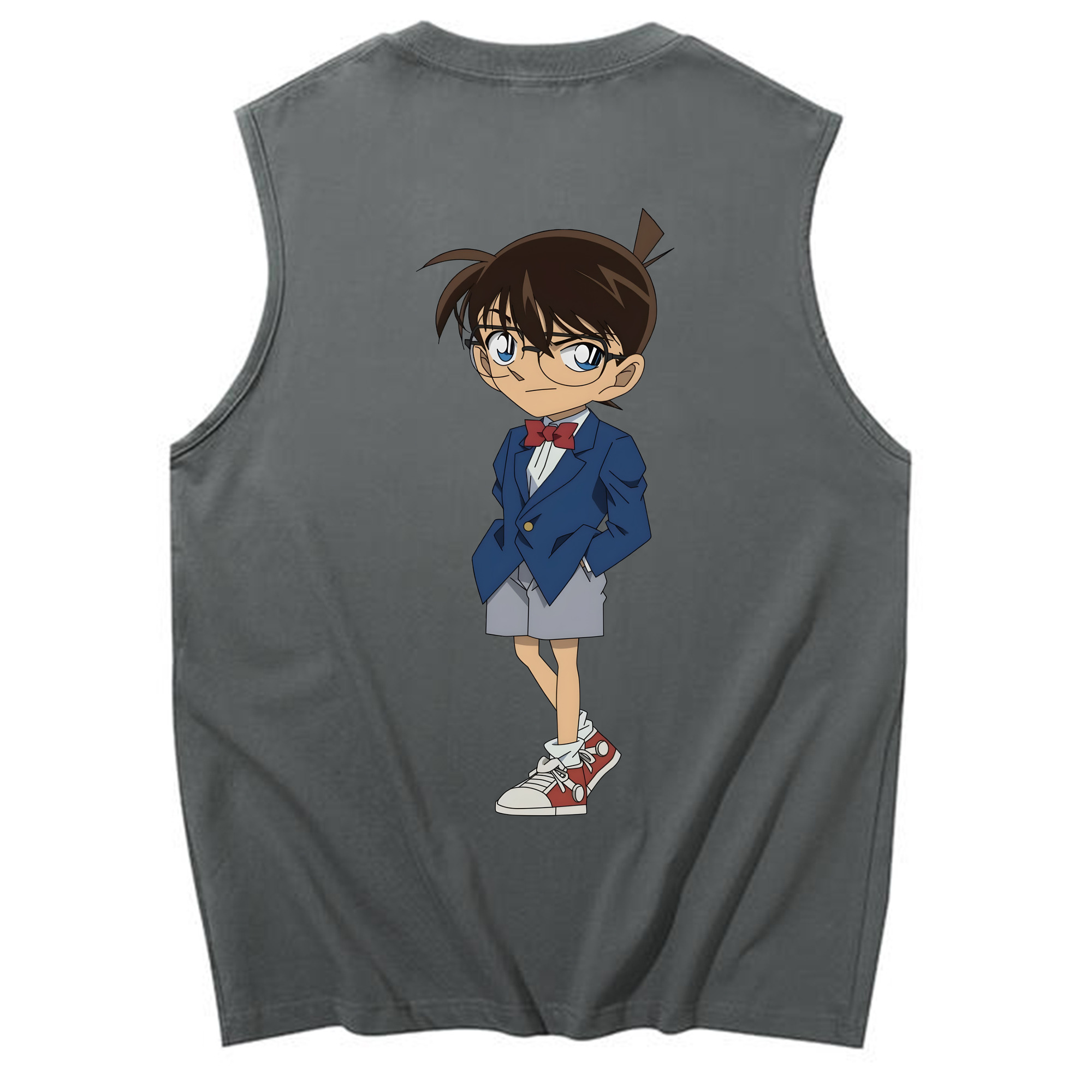 （画像用） 名探偵コナン 江戸川 コナン Detective Conan Conan Edogawa コットン100％タンクトップ（背面プリント）